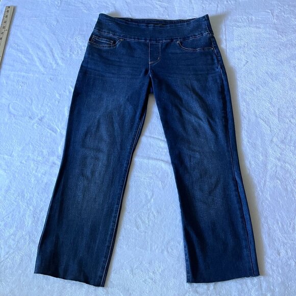 Sculpting Slim Leg Mid Rise Pull on Jeans Women 8 - Picture 2 of 6